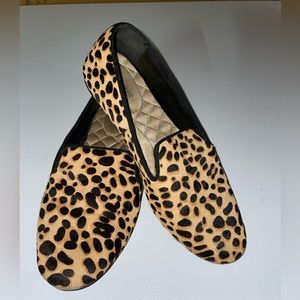 Birdies Calf Hair Leopard Loafers size 6.5
